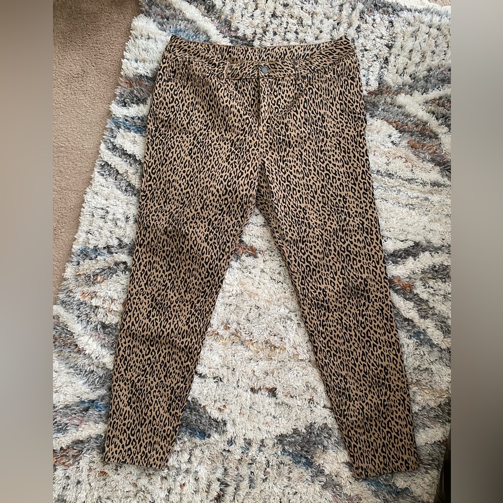 Animal Print Mid-Rise Skinny Size 14